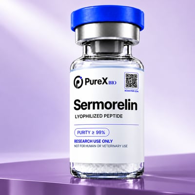 Sermorelin 10mg research peptide vial