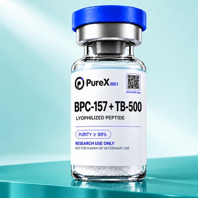 BPC-157 + TB-500 5+5mg research peptide vial — view 1